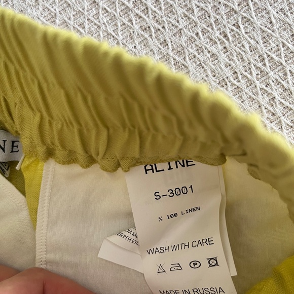 $15 ADD ON NWOT Sz. XS LINEN Shorts APPLE GREEN - Picture 5 of 7